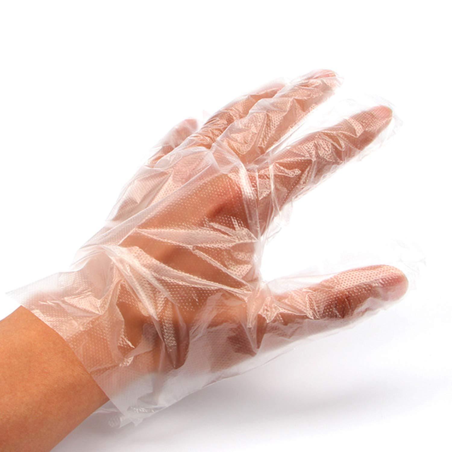 0670 Plastic Transparent Disposable Clear Gloves (White) (100Pc) - SkyShopy 0670 Plastic Transparent Disposable Clear Gloves (White) (100Pc) - SkyShopy